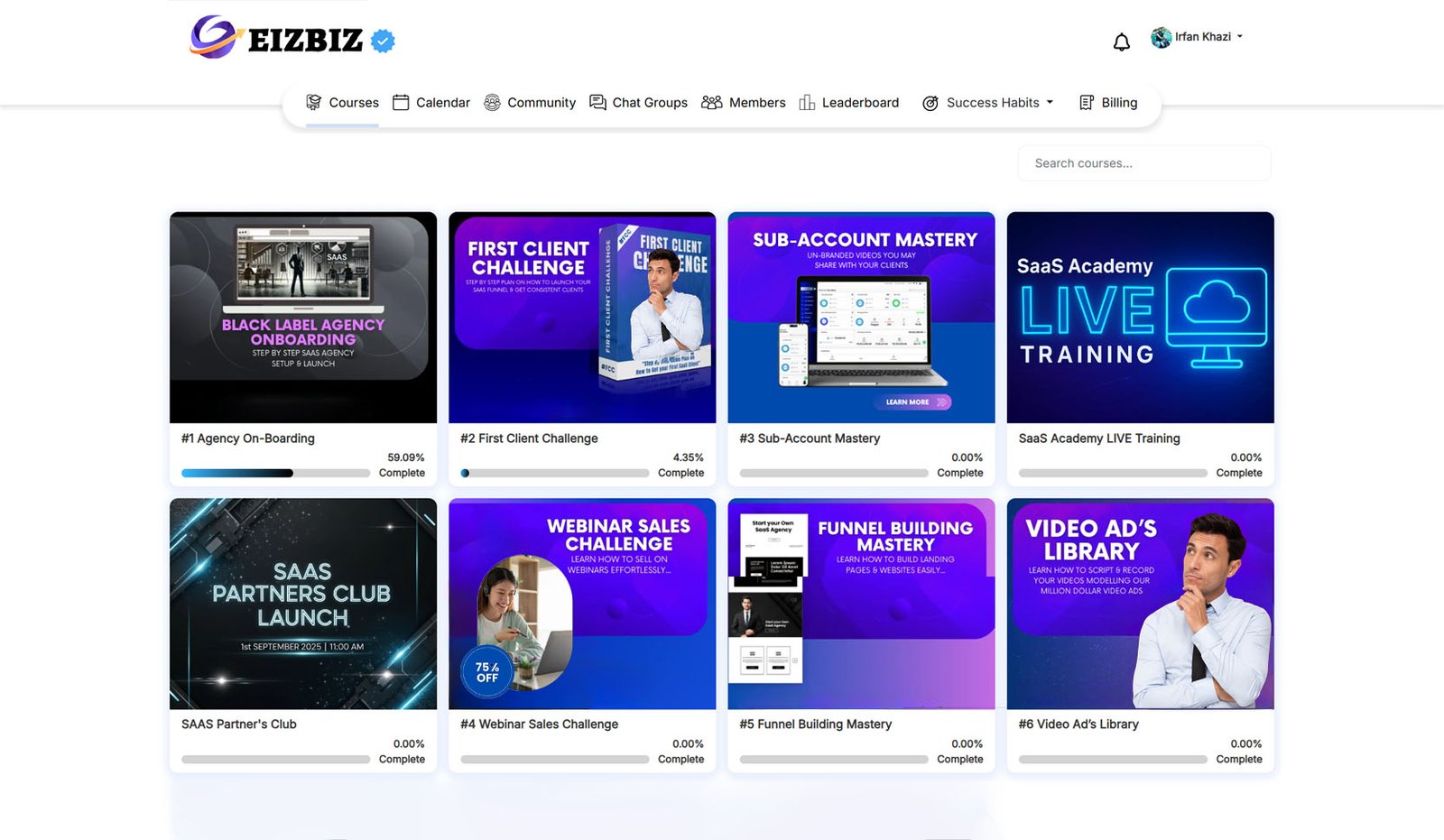 App Builder Saas -MAIN 26 Student portal eizbiz